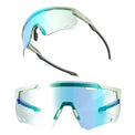 rockbros photochromic uv400 cycling sunglasses for outdoor riding
#color_azure green