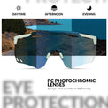 rockbros photochromic uv400 cycling sunglasses for outdoor riding
#color_azure green
