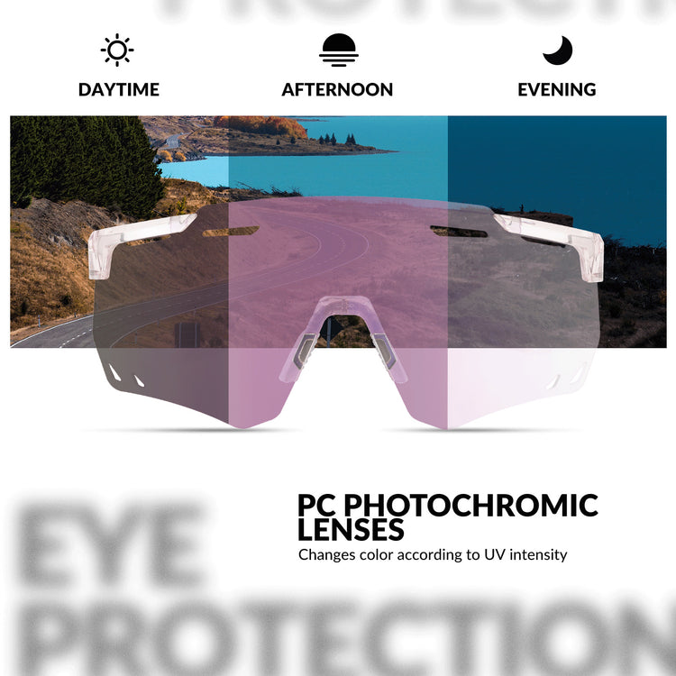 rockbros photochromic uv400 cycling sunglasses for outdoor riding
#color_purple transparent
