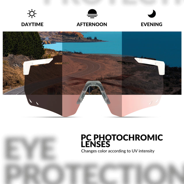 rockbros photochromic uv400 cycling sunglasses for outdoor riding
#color_sand transparent