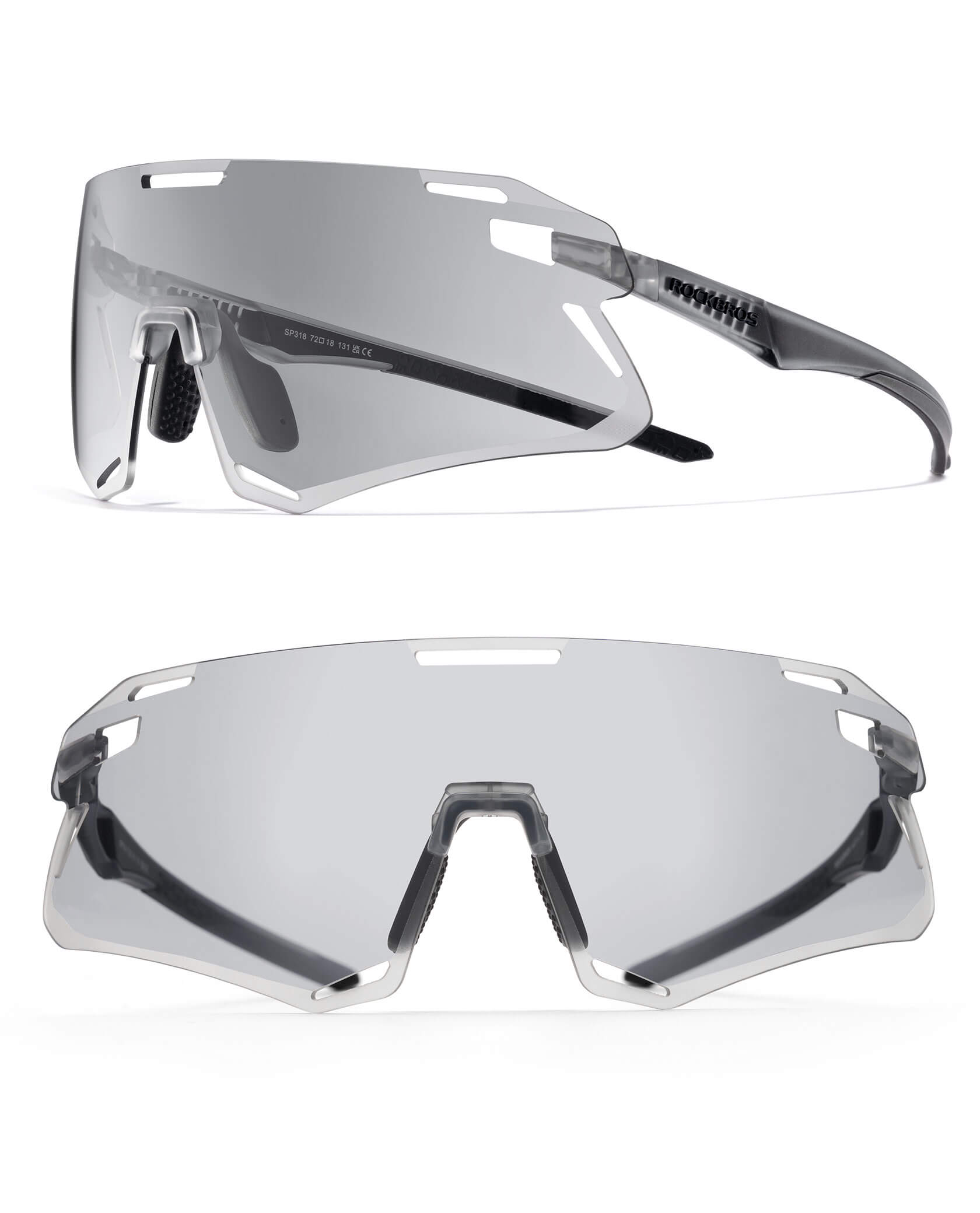 ROCKBROS Photochromic Cycling Sunglasses Golf Hiking Sports Glasses UV400