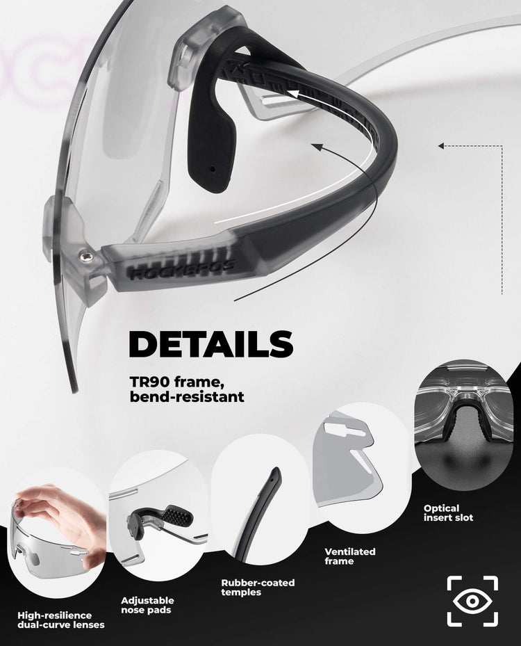 ROCKBROS Photochromic Cycling Sunglasses Golf Hiking Sports Glasses UV400