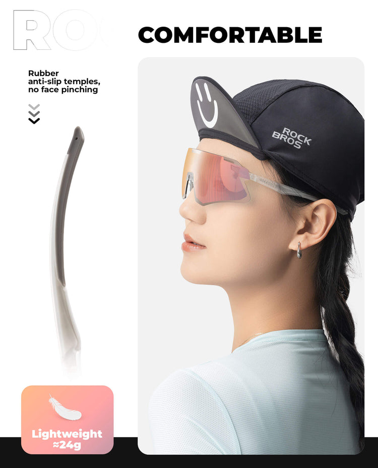 ROCKBROS Photochromic Cycling Sunglasses Golf Hiking Sports Glasses UV400