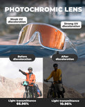 rockbros photochromic cycling sunglasses for outdoor riding
#color_gold