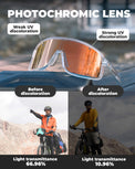 rockbros photochromic cycling sunglasses for outdoor riding
#color_tan