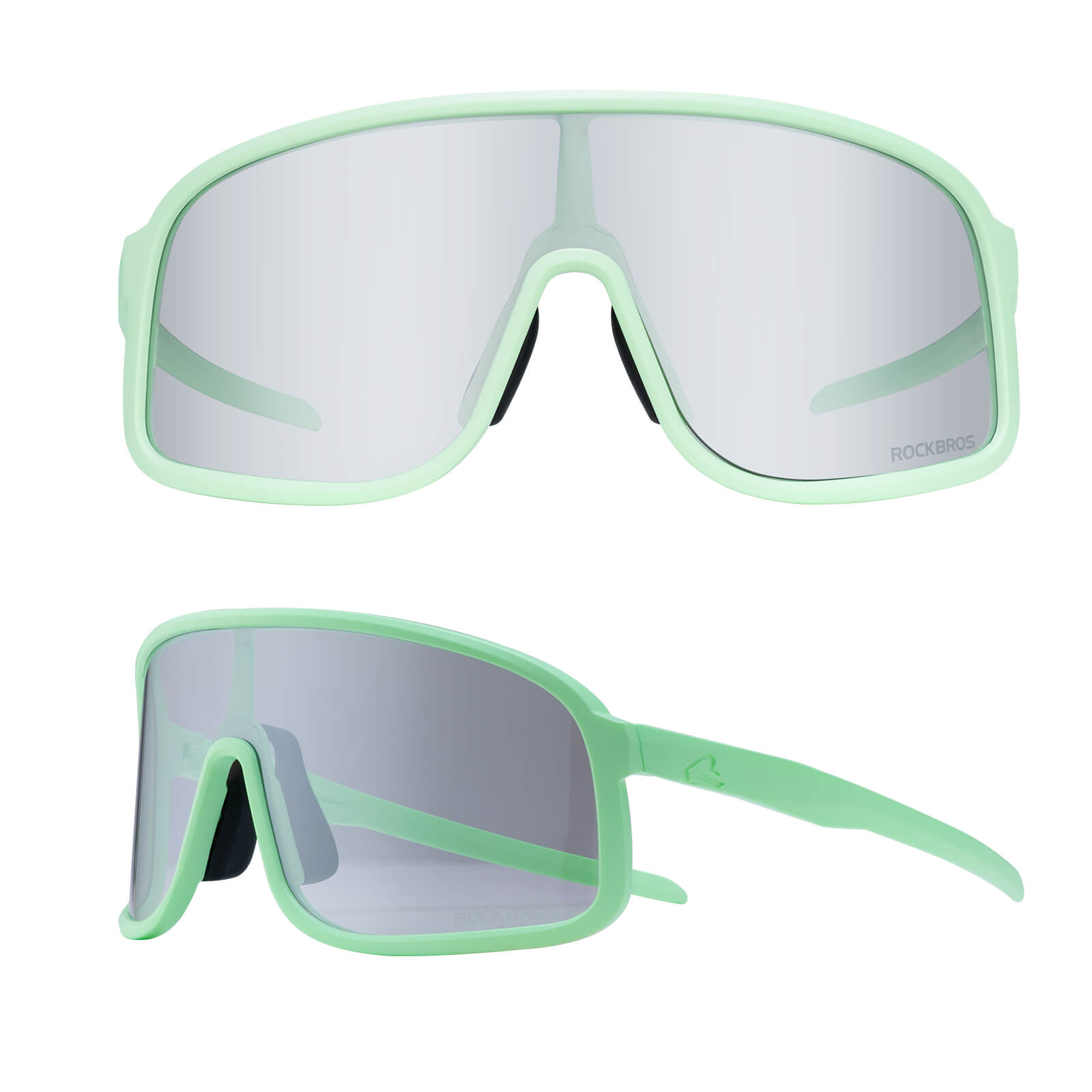 rockbros photochromic cycling sunglasses for outdoor riding
#color_teal green