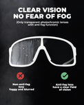 rockbros photochromic cycling sunglasses for outdoor riding
#color_white