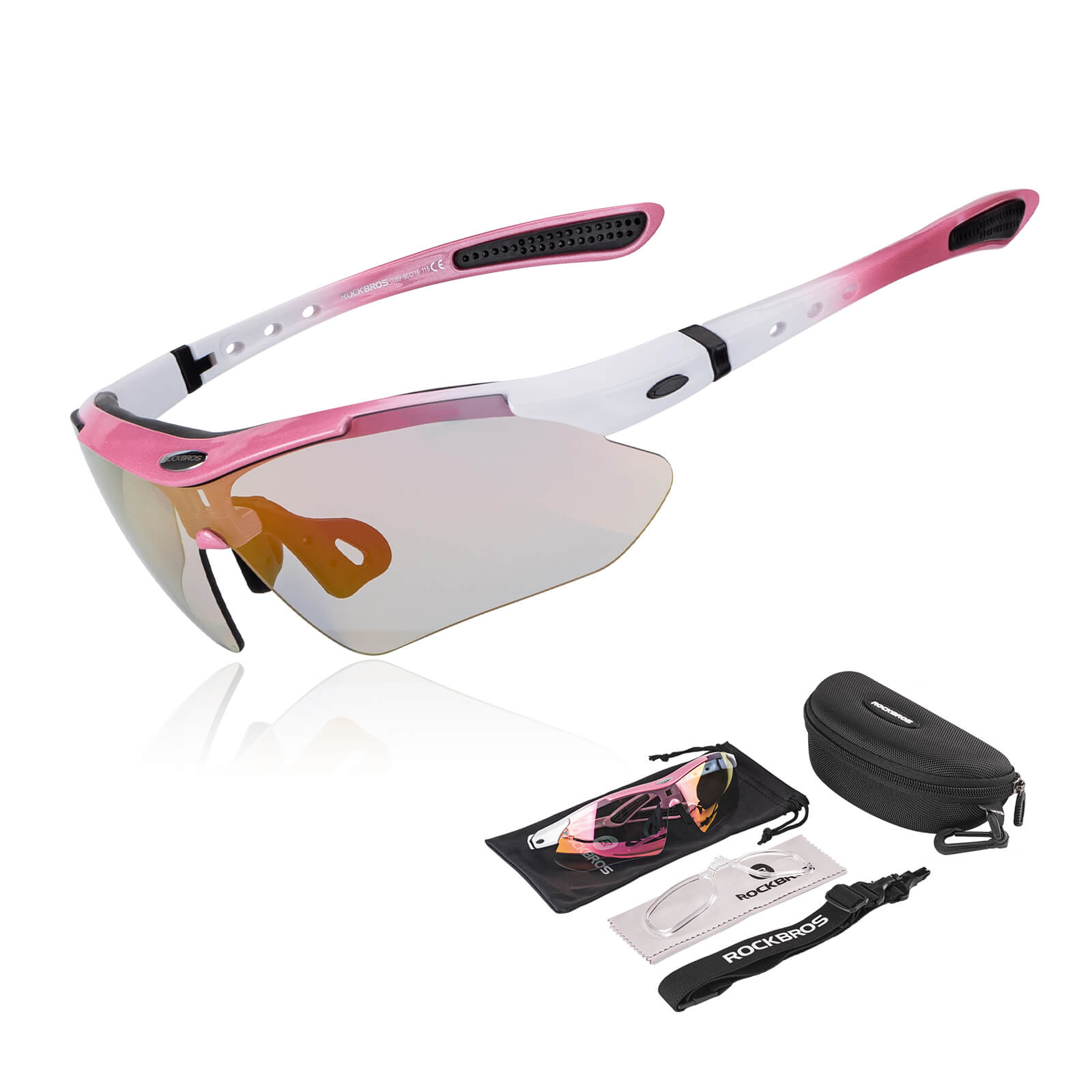rockbros polarised sport sunglasses for cycling
#color_pink