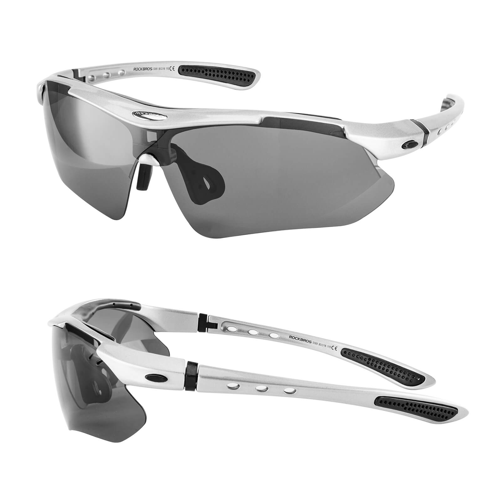 rockbros polarised sport sunglasses for cycling
#color_white