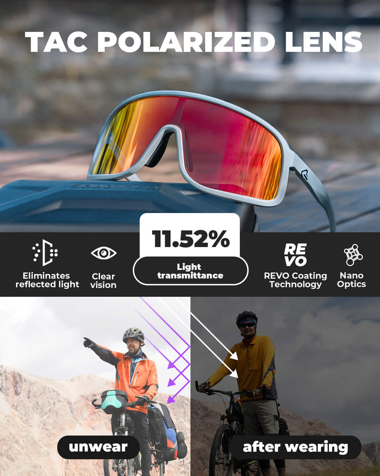 rockbros polarized sports cycling glasses outdoor riding
#color_red violet