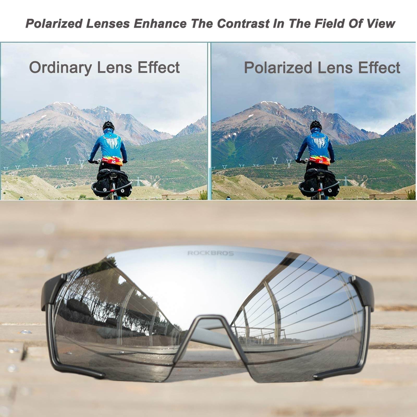 rockbros polarized cycling sunglasses for outdoor sports