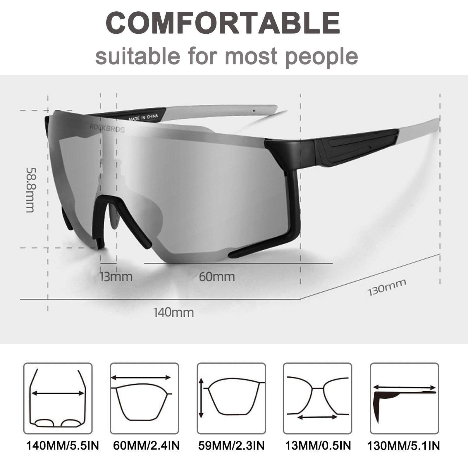 rockbros polarized cycling sunglasses for outdoor sports