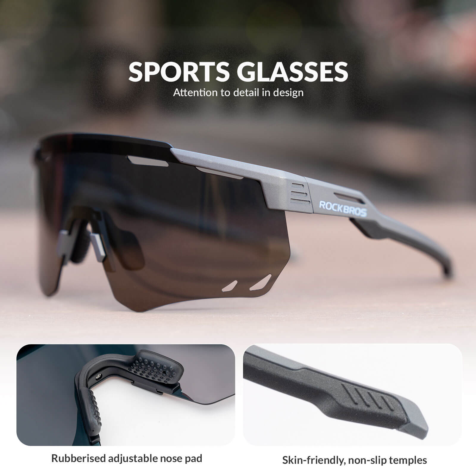 rockbros polarized uv400 cycling sunglasses for outdoor sports
#color_gray