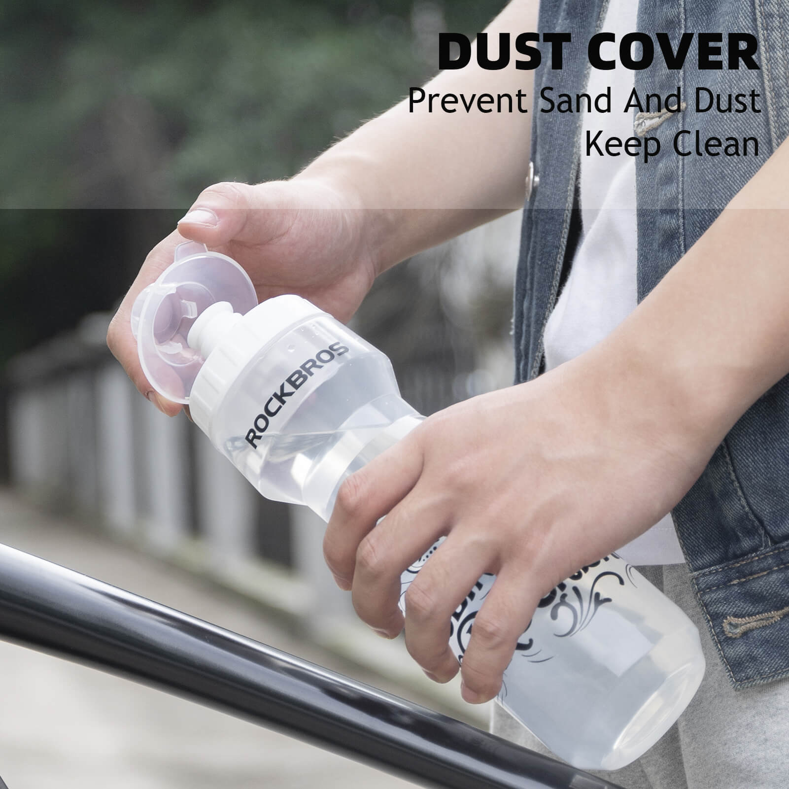 rockbros portable sports water bottle for cycling and outdoor fitness