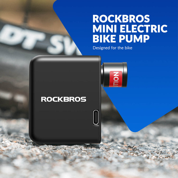 ROCKBROS mini electric bike pump AS1 portable air inflator for cycling