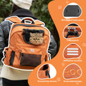 ROCKBROS portable pet friendly folding bike handlebar bag for commuting and outdoor rides