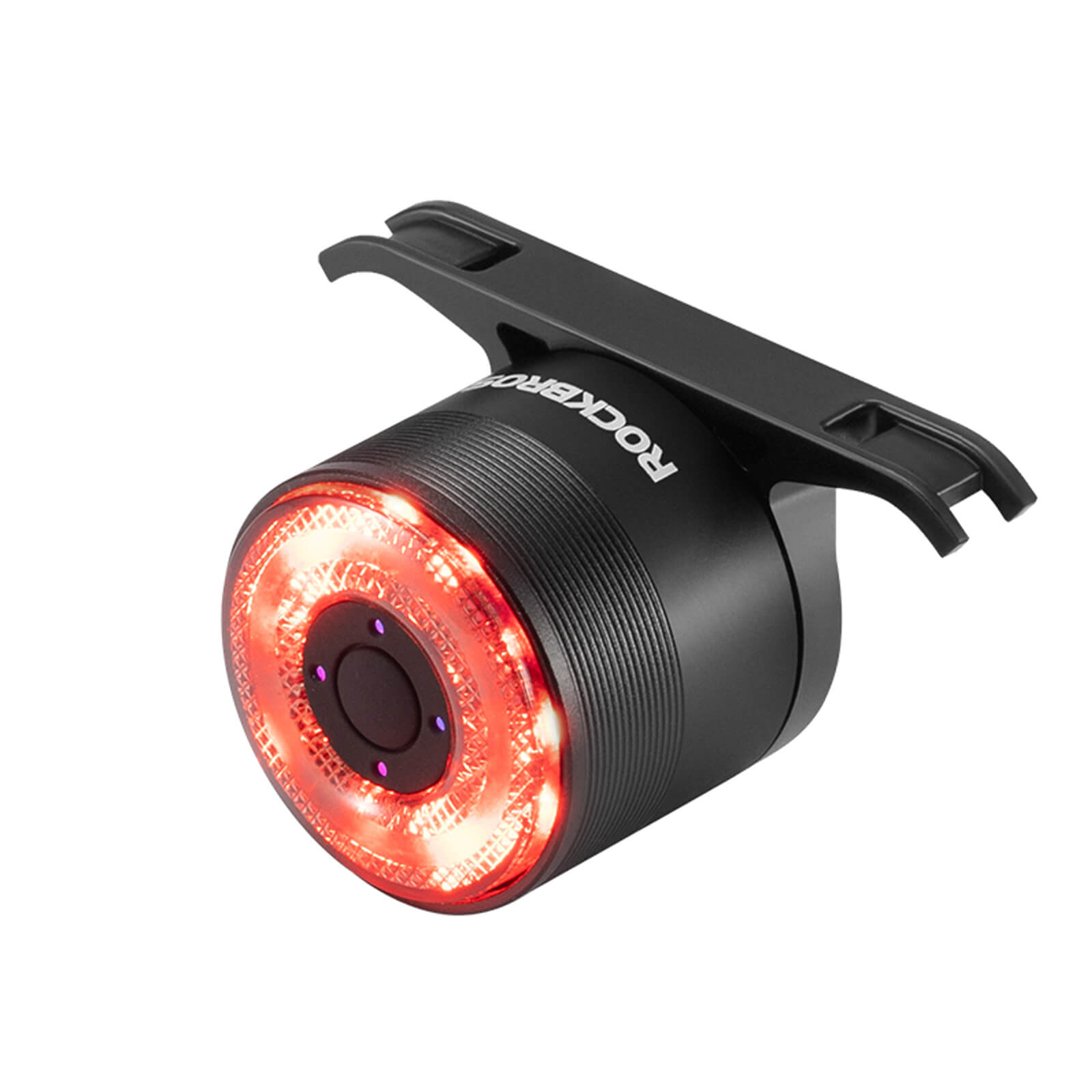 rockbros Q1MAX ultra-bright USB rechargeable bike tail light for night safety.