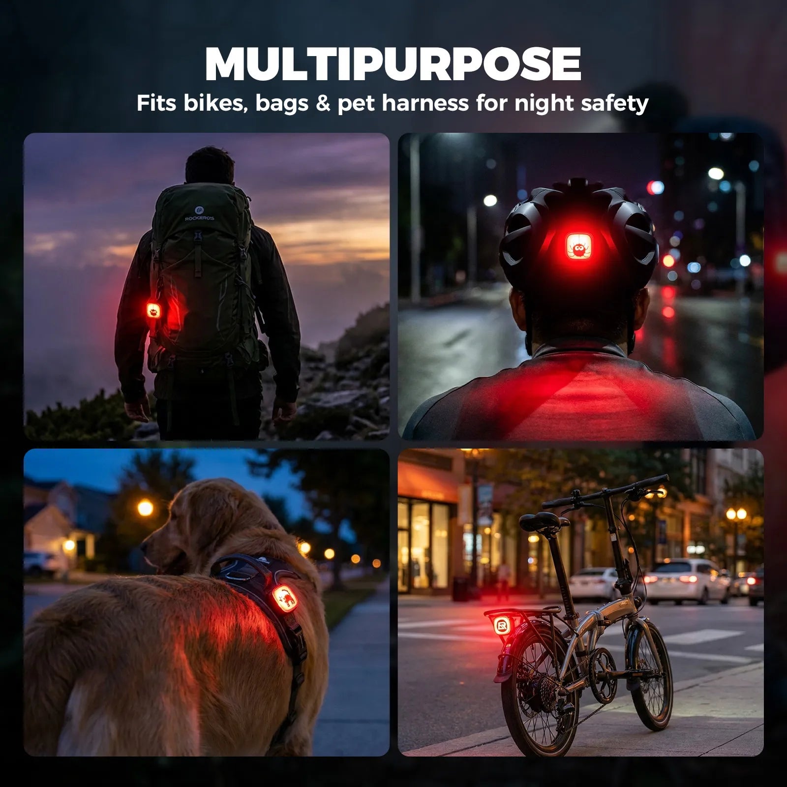 The rockbros Q2MAX taillights support multiple LED dynamic expression switching displays.
#options_Red-Spider