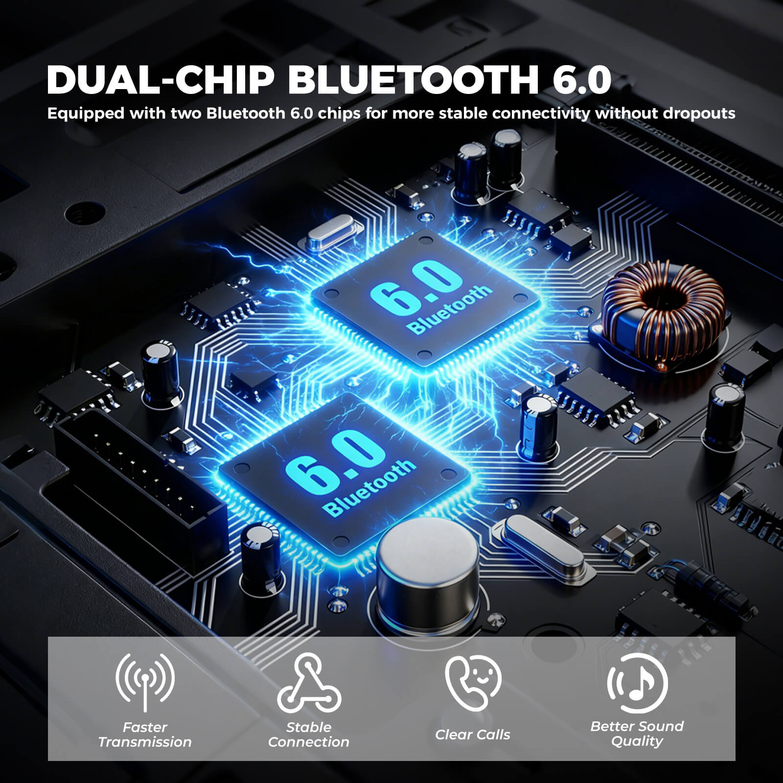 ROCKBROS R1 Bluetooth helmet headset with hands-free calling for motorcycle riding.