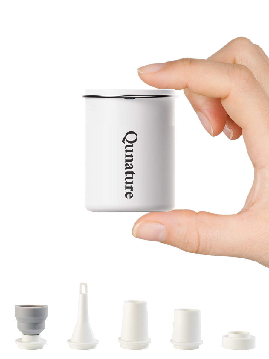 Qunature Rapid-Fill Mini Electric Pump, High-Pressure Cordless Air Inflator for Portable Use.
#color_white
