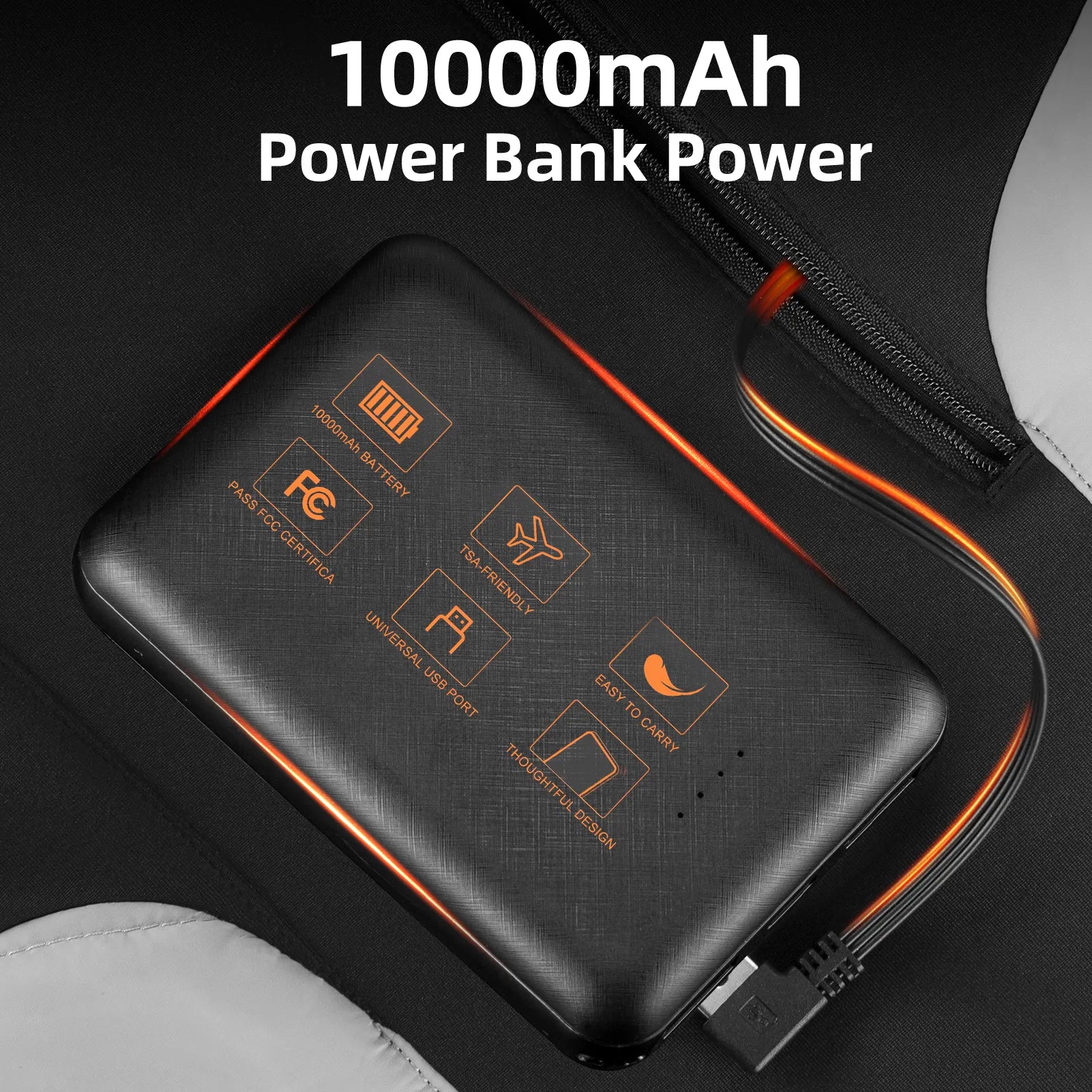 ROCKBROS rechargeable heated vest with 5 heating zones front view