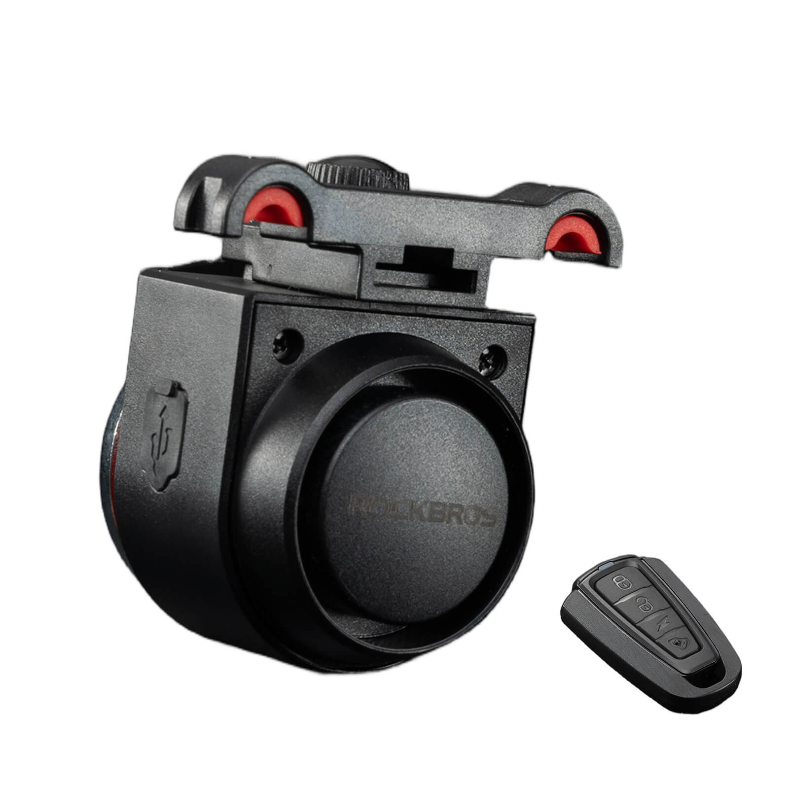 Rockbros wireless remote bike tail light with anti-theft alarm for night cycling safety.