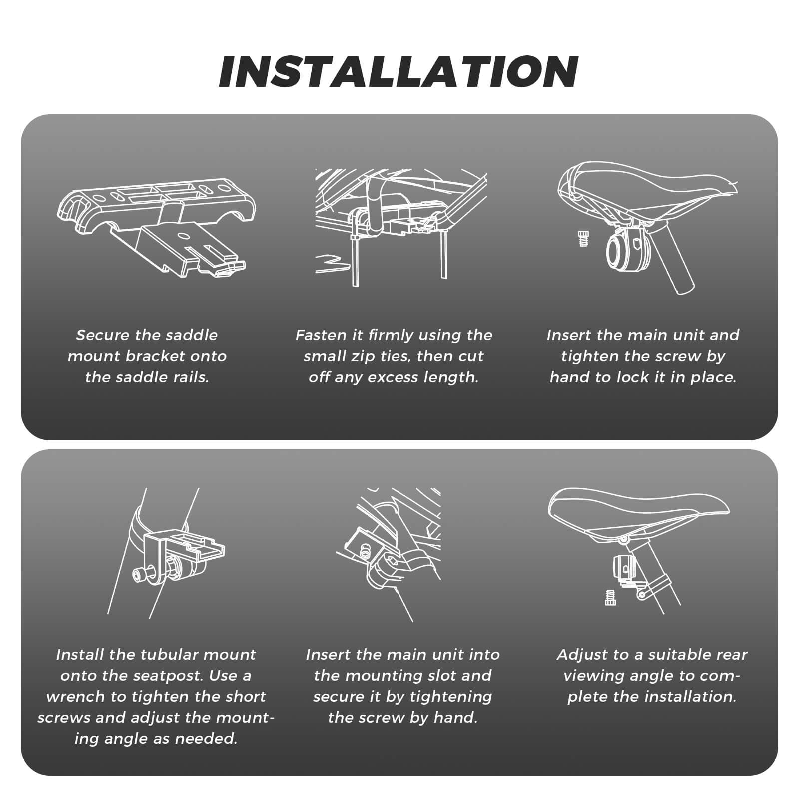 Rockbros wireless remote bike tail light with anti-theft alarm for night cycling safety