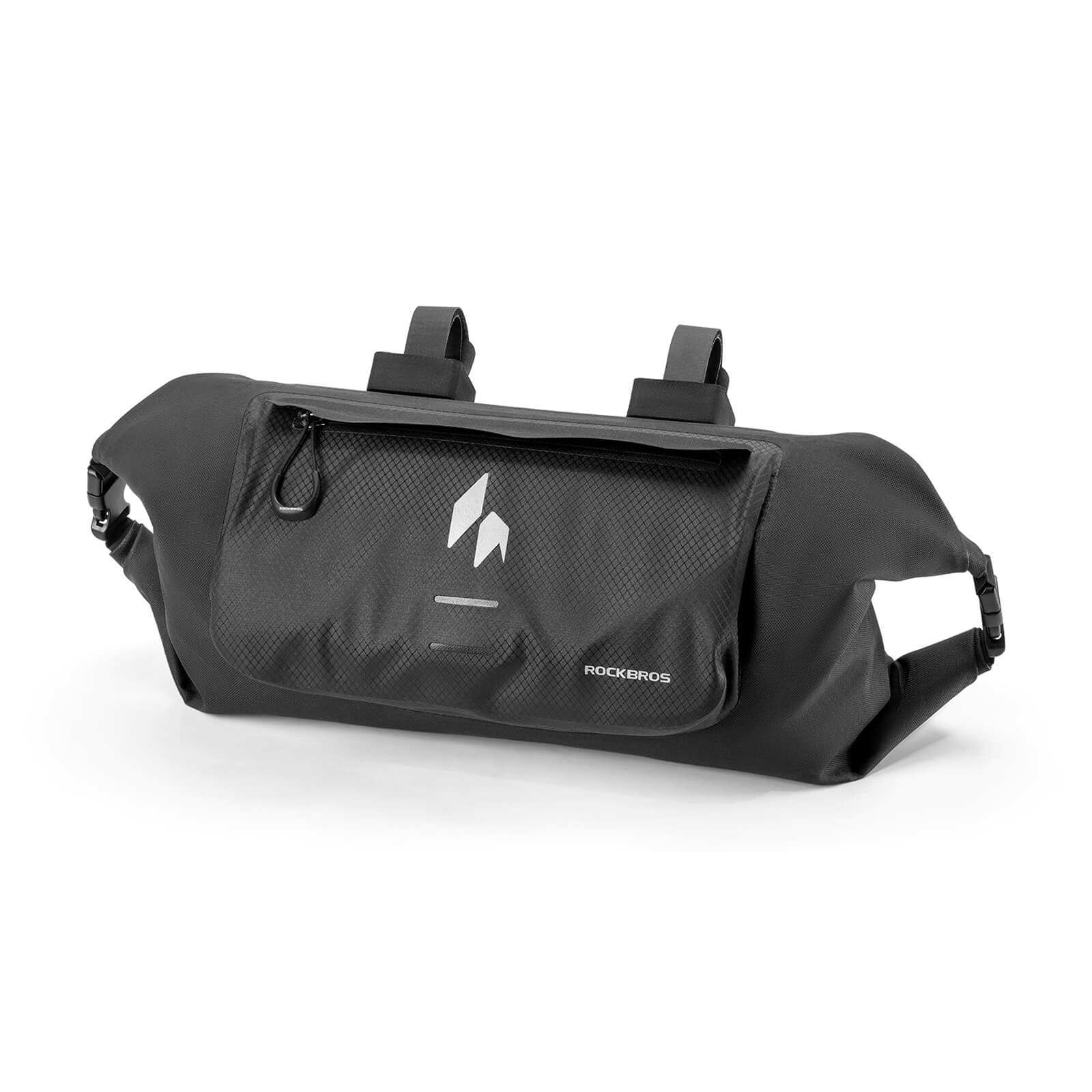 ROCKBROS waterproof 8l handlebar bag for rainy day cycling.