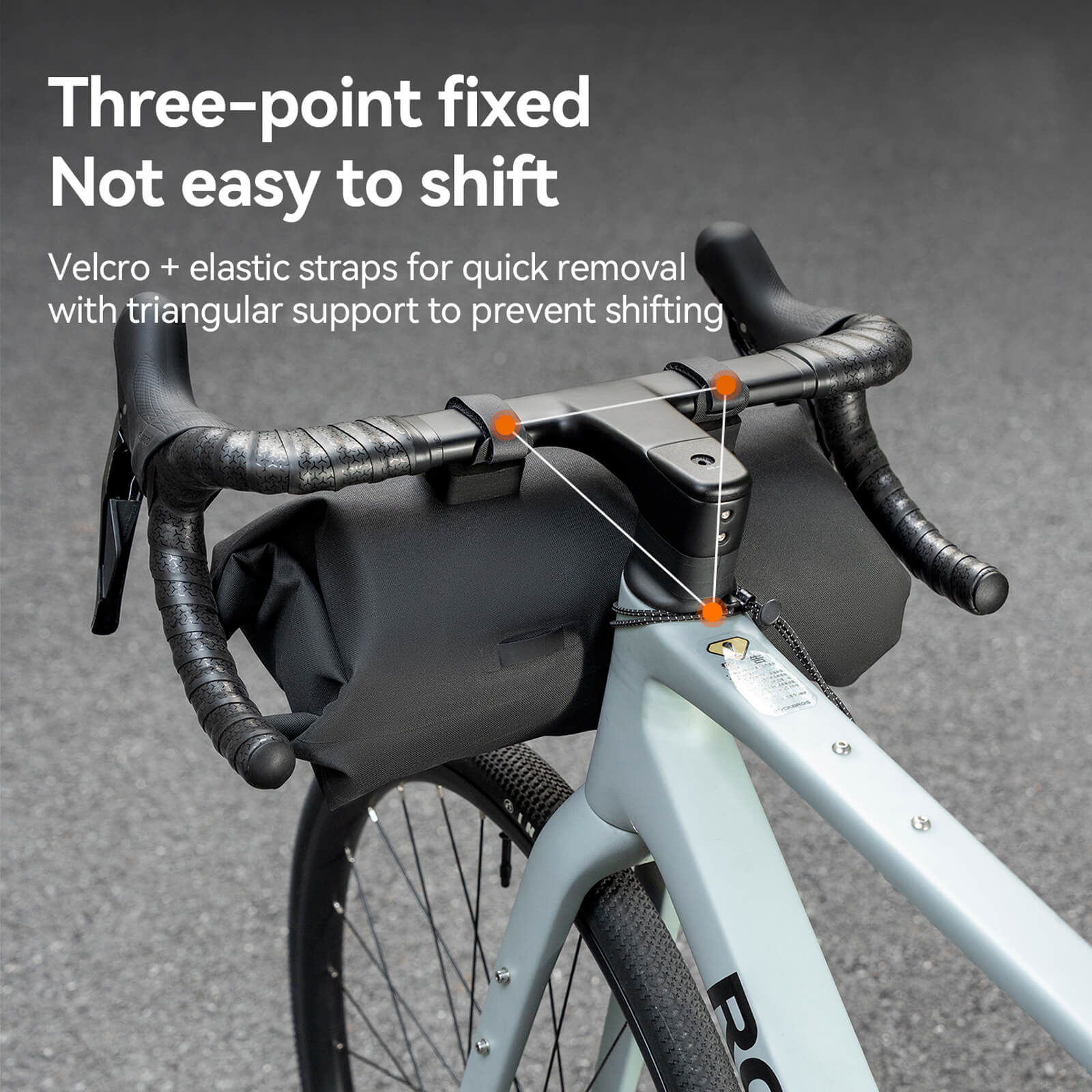 ROCKBROS waterproof 8l handlebar bag for rainy day cycling.