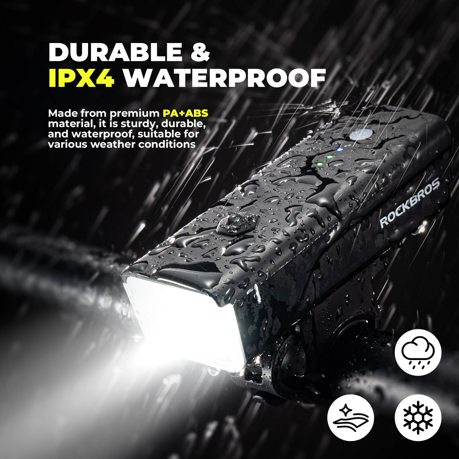 ROCKBROS RIP01 260LM compact front bike light for night cycling