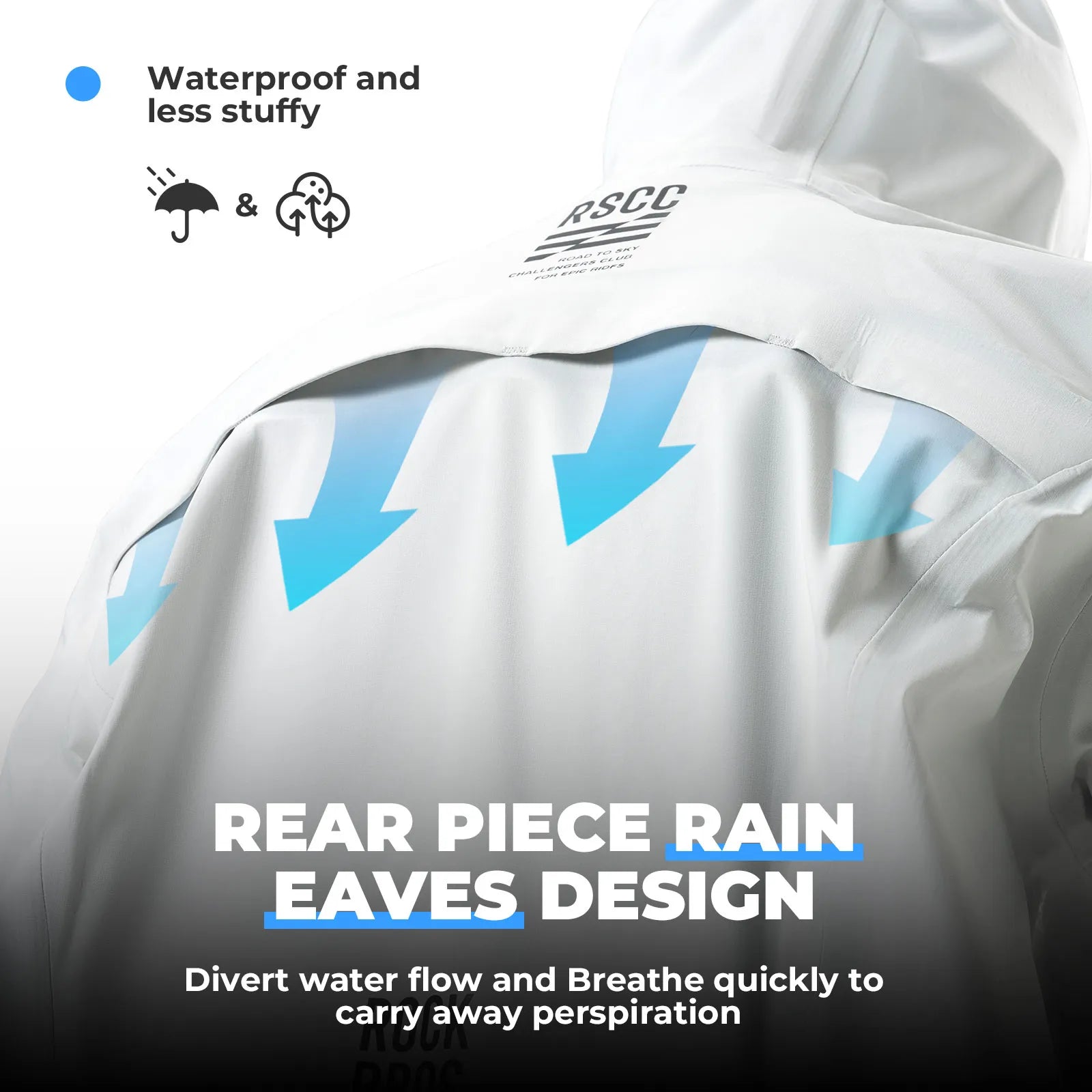 Rockbros All-Weather Windproof Hiking Jacket and Waterproof Rain Coat for Outdoor Activities.
#color_black