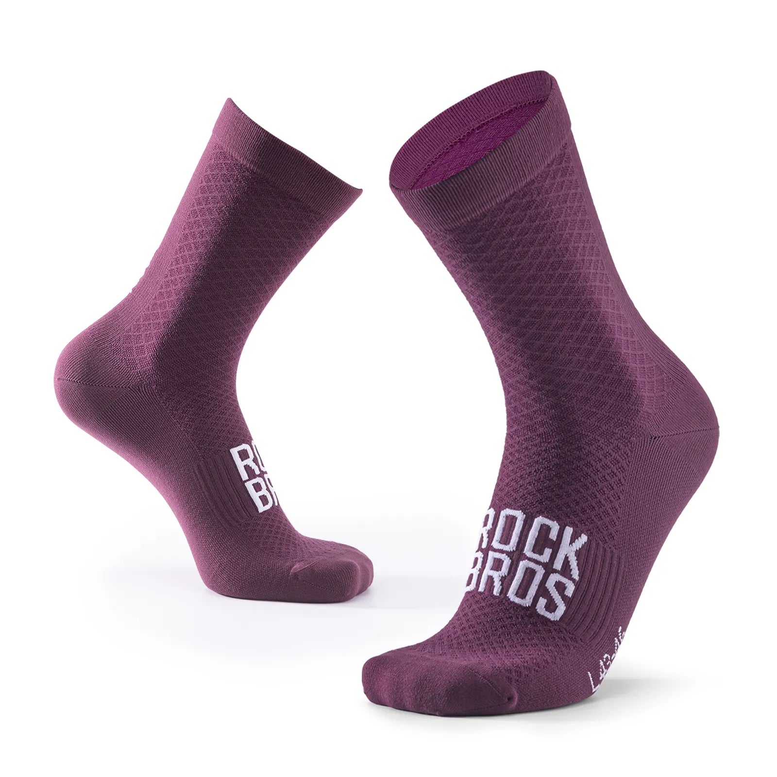 ROCKBROS Road to Sky series professional cycling socks with elastic rib cuff for men and women.
#color_purple