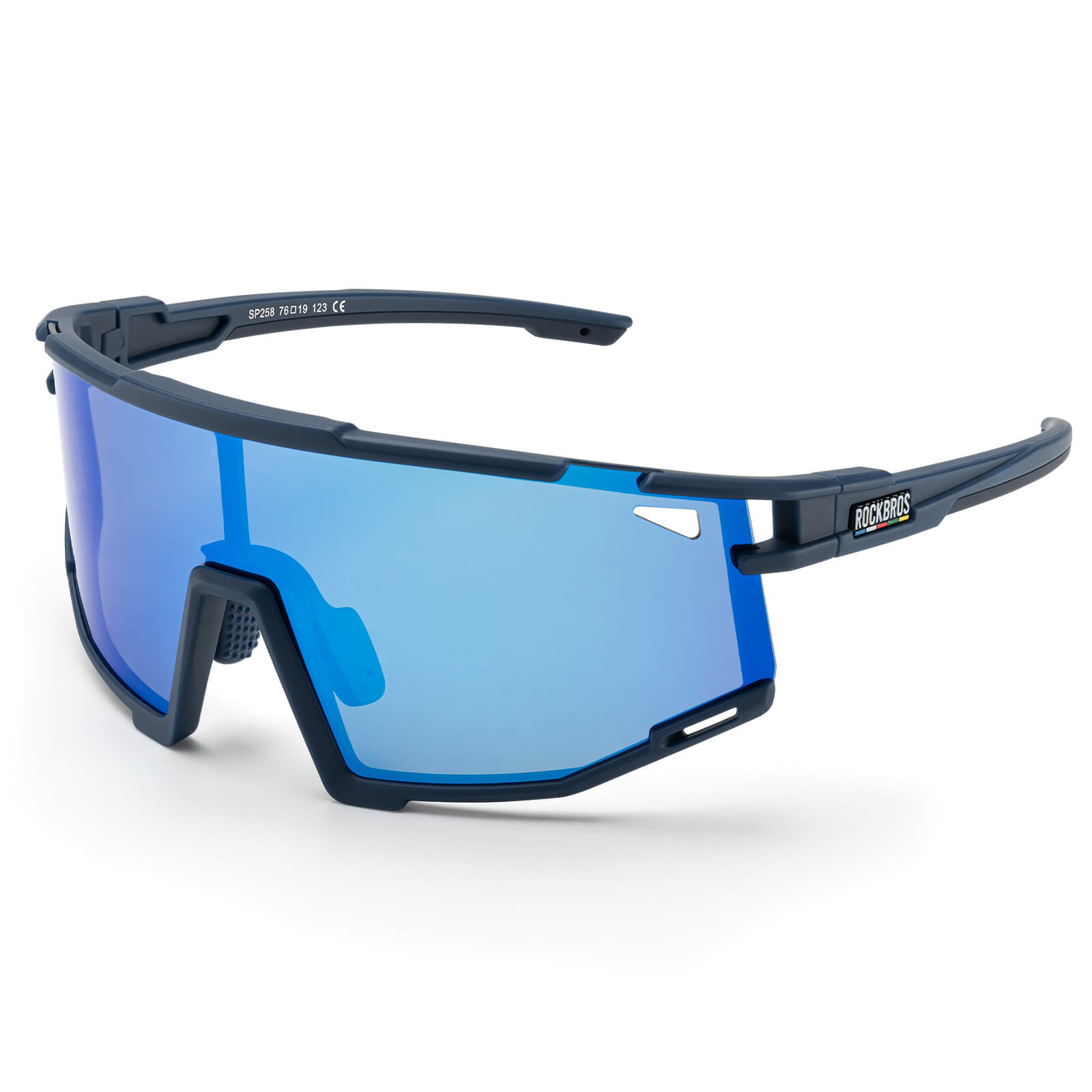 ROCKBROS Polarized UV400 Cycling Sunglasses for Road Bike and MTB.
#color_blue