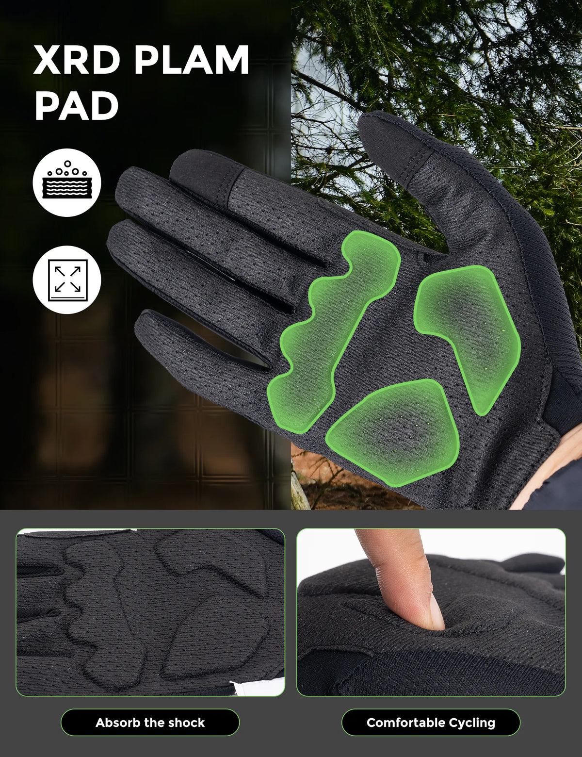 ROCKBROS S403-1 lightweight breathable and stretchy full-finger cycling gloves.
#colour_white