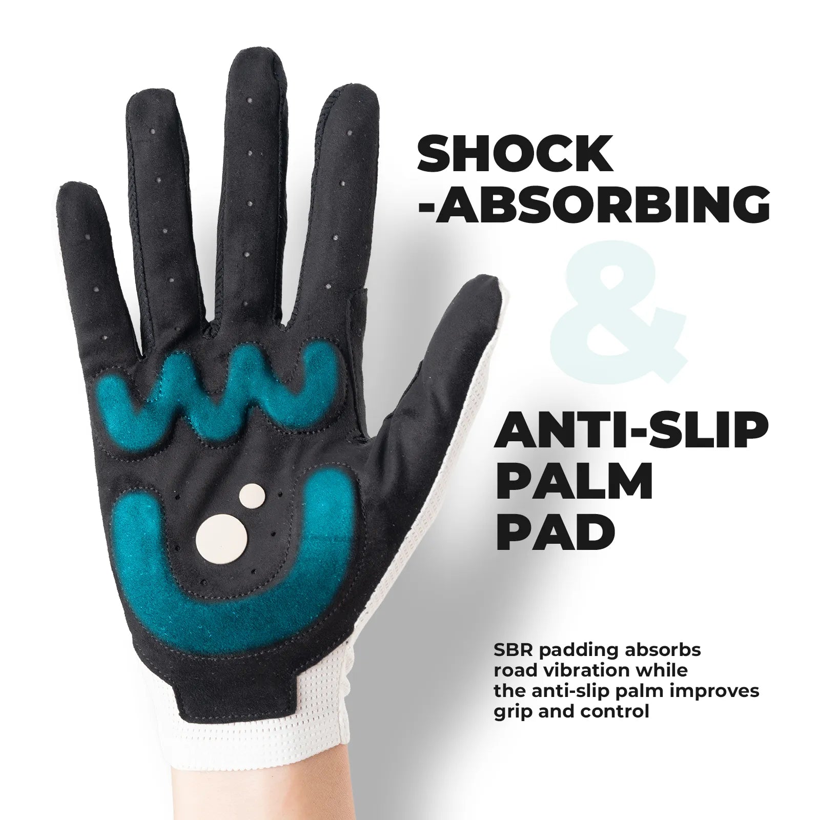 rockbros sbr padded full finger cycling gloves for mountain biking.
#color_black