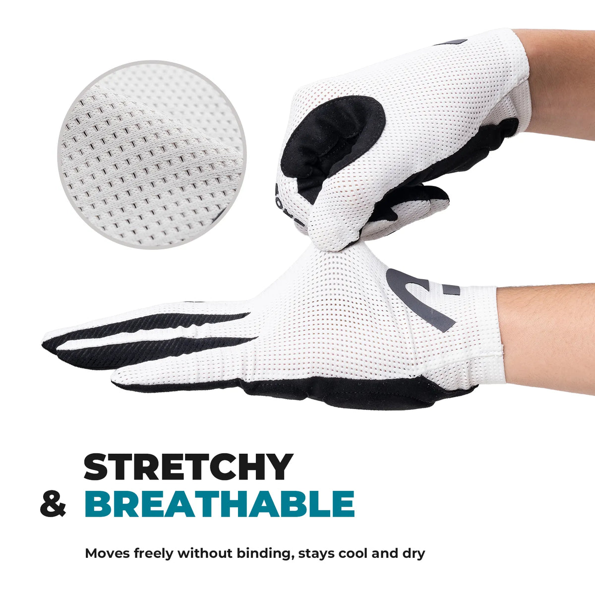 rockbros sbr padded full finger cycling gloves for mountain biking.
#color_black