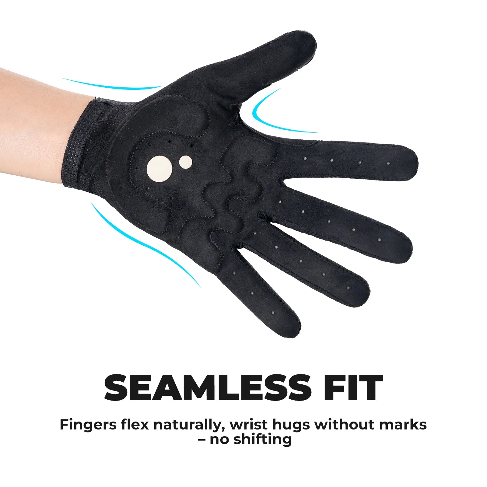 rockbros sbr padded full finger cycling gloves for mountain biking.
#color_white