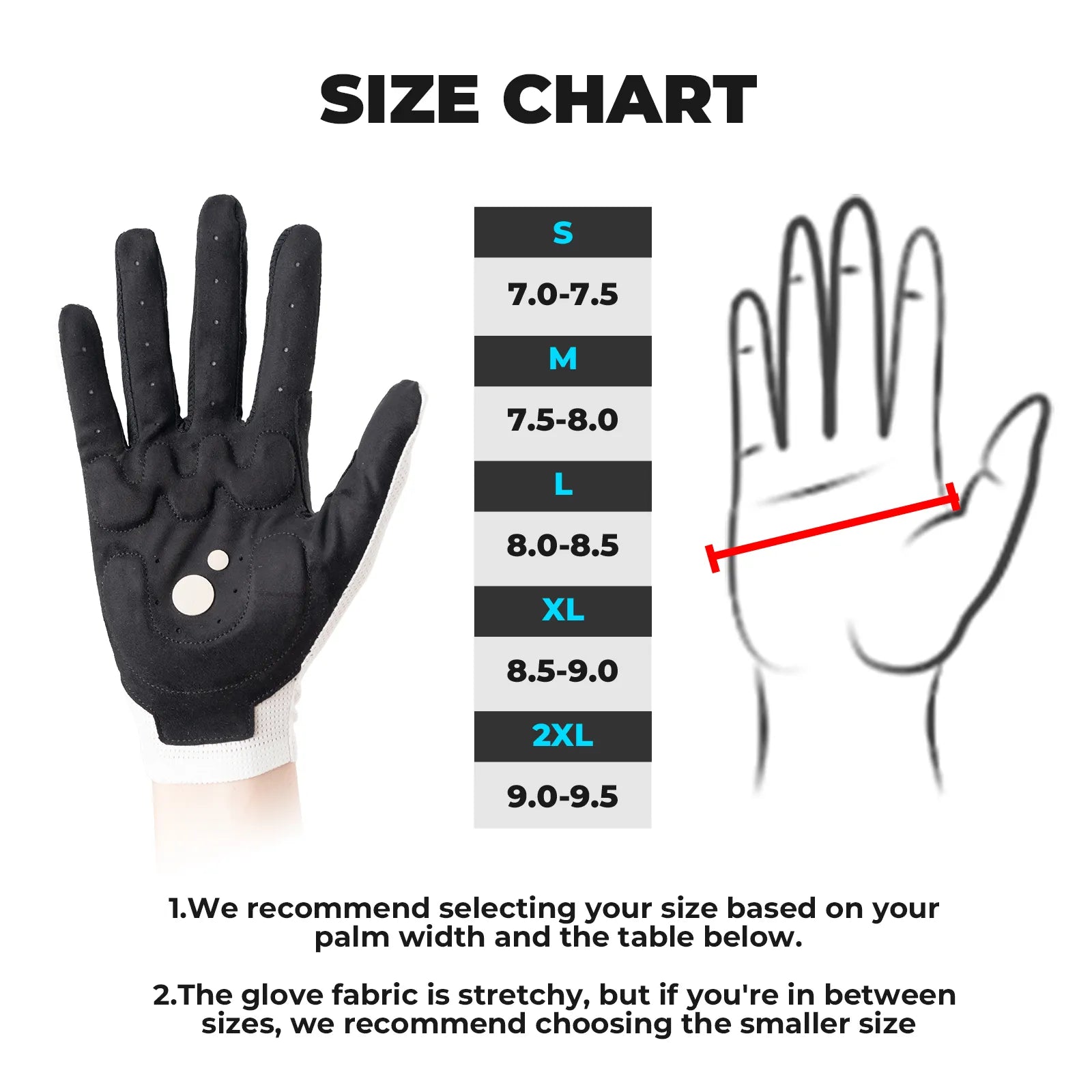 rockbros sbr padded full finger cycling gloves for mountain biking.
#color_black