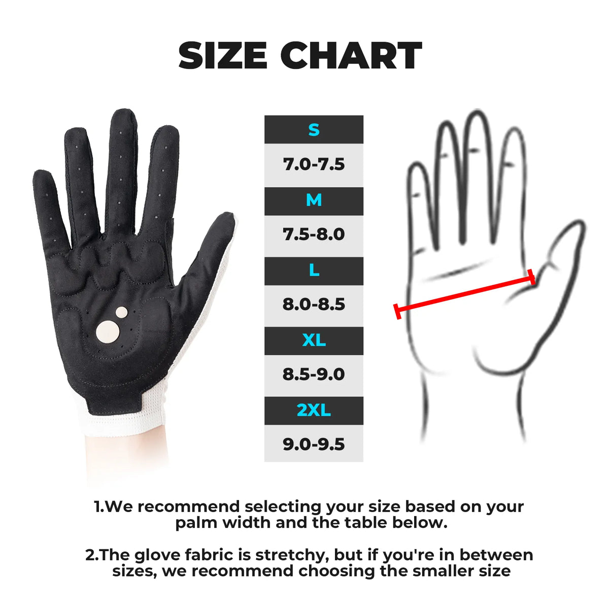 rockbros sbr padded full finger cycling gloves for mountain biking.
#color_white