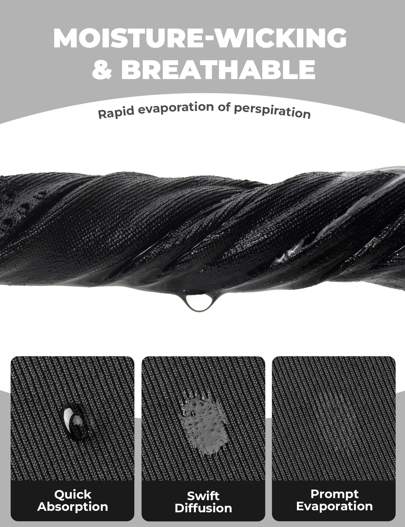 RockBros Seamless Knitted Black Face Mask for Cycling and Outdoor Sports, showing full-face coverage.