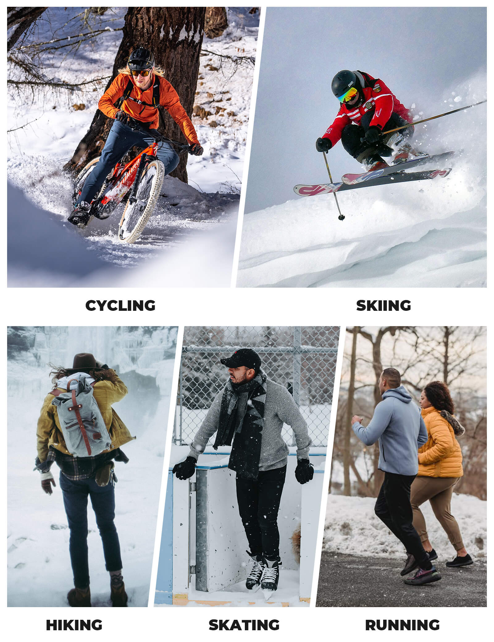 RockBros Seamless Knitted Black Face Mask for Cycling and Outdoor Sports, showing full-face coverage.
