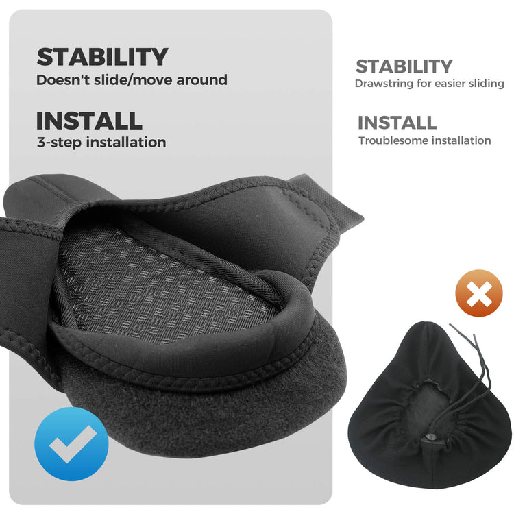 rockbros shock absorb bike saddle cover for comfortable cycling
#color_gray