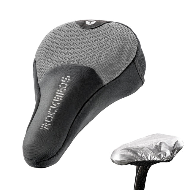rockbros shock absorb bike saddle cover for comfortable cycling
#color_gray