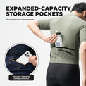 rockbros breathable short-sleeve jersey for cycling outdoors
#color_army green