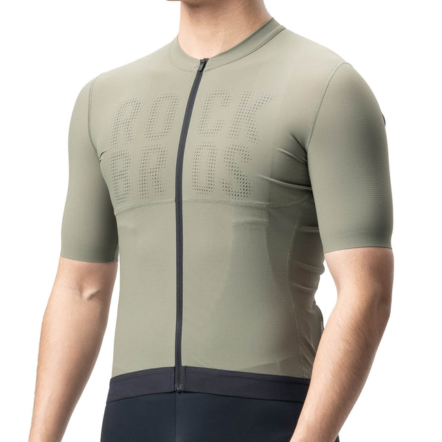 rockbros breathable short-sleeve jersey for cycling outdoors
#color_army green