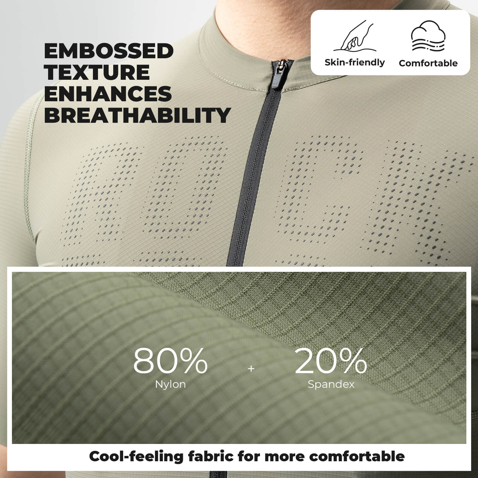 rockbros breathable short-sleeve jersey for cycling outdoors
#color_army green