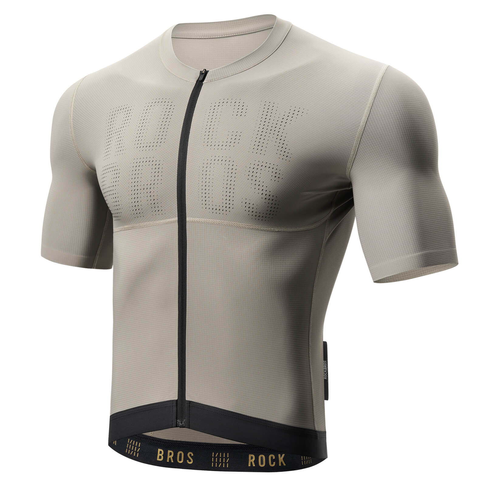 rockbros breathable short-sleeve jersey for cycling outdoors
#color_light khaki