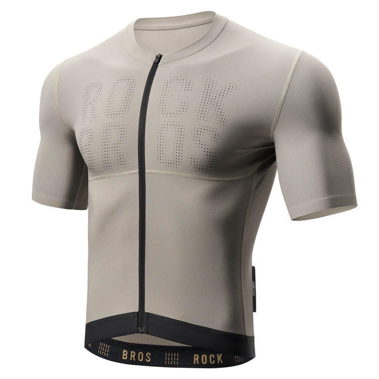 rockbros breathable short-sleeve jersey for cycling outdoors
#color_light khaki