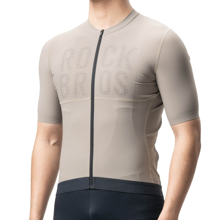 rockbros breathable short-sleeve jersey for cycling outdoors
#color_light khaki