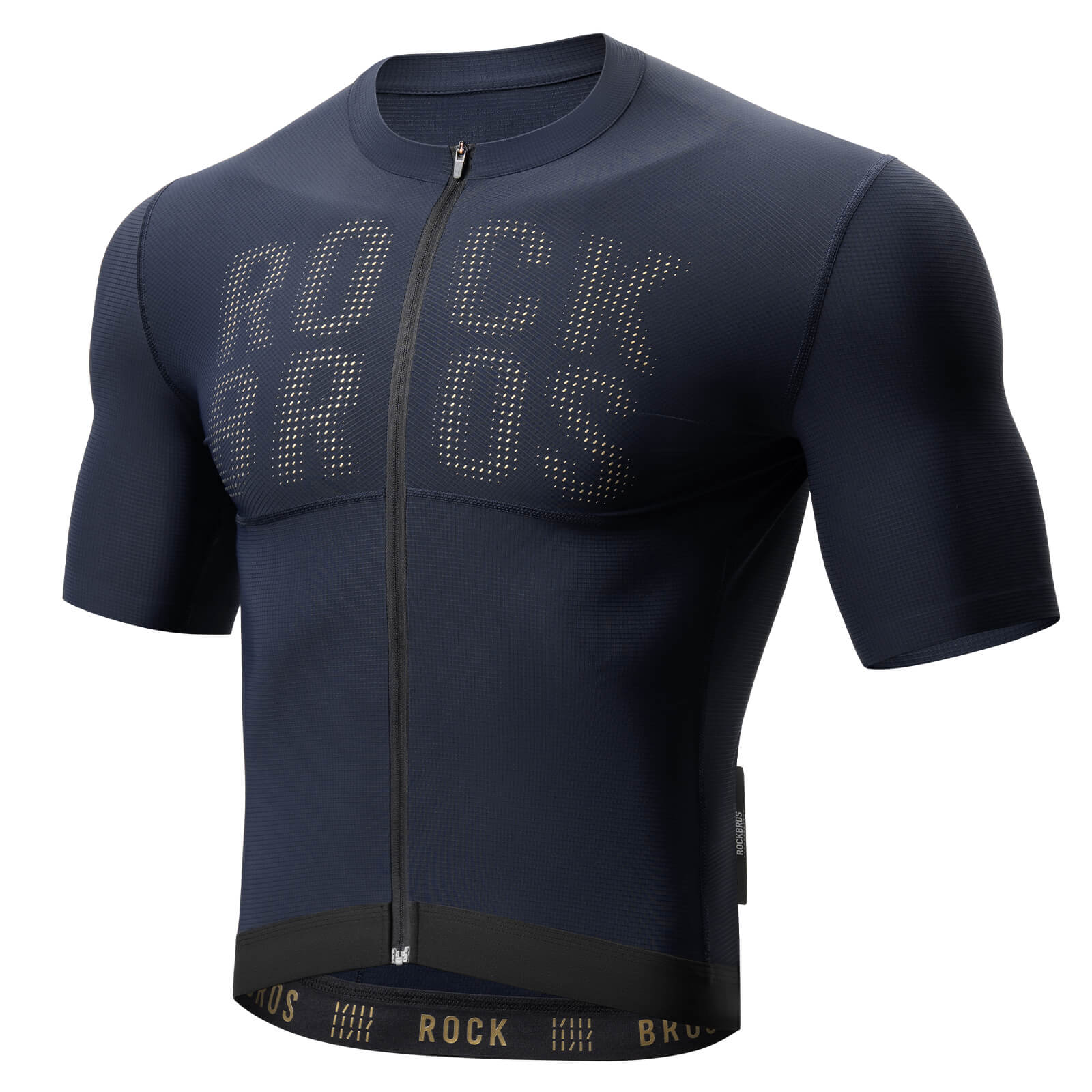 rockbros breathable short-sleeve jersey for cycling outdoors
#color_navy